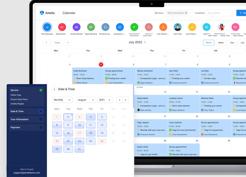 amelia wordpress booking calendar overview