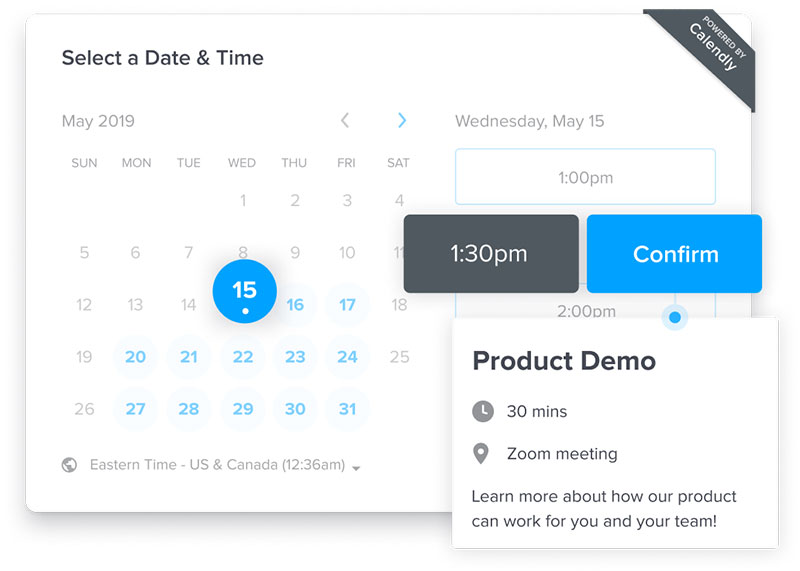 calendly calendar date selection 