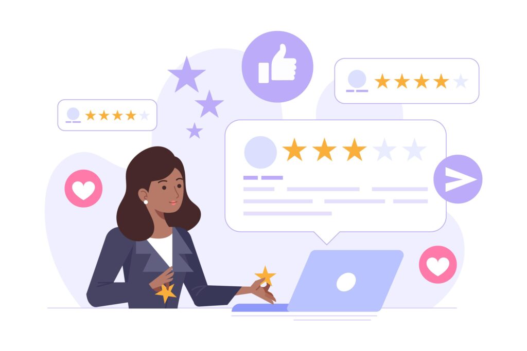 customer reviews and testimonials illustration 