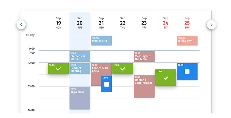 doodle calendar overview