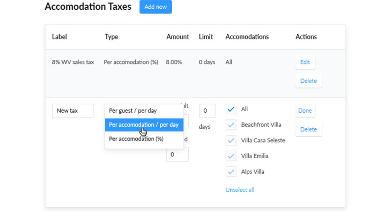 hotel booking taxes screen