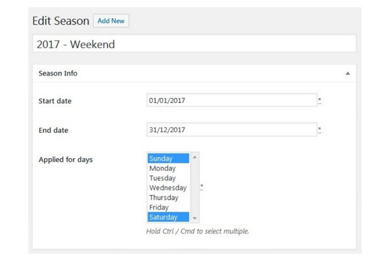 hotel booking calendar