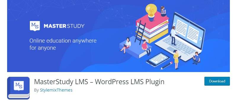 masterstudy LMS landing page screenshot