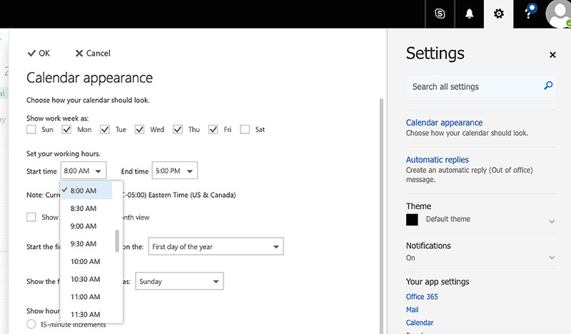 calendly calendar appearance settings