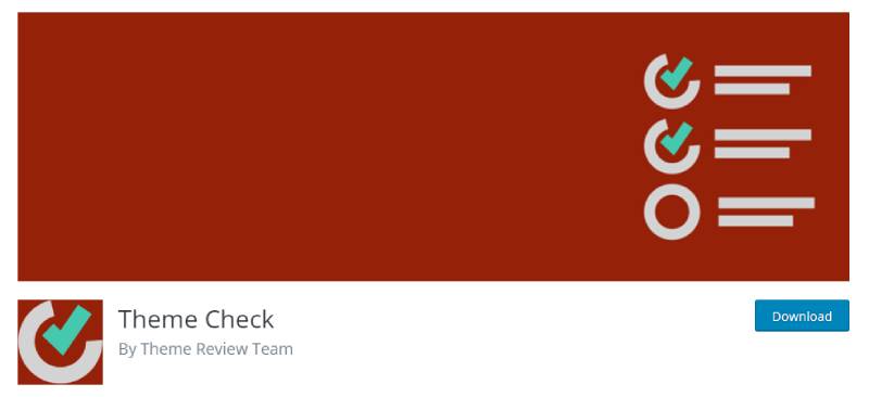 theme check wordpress plugin download page screenshot 