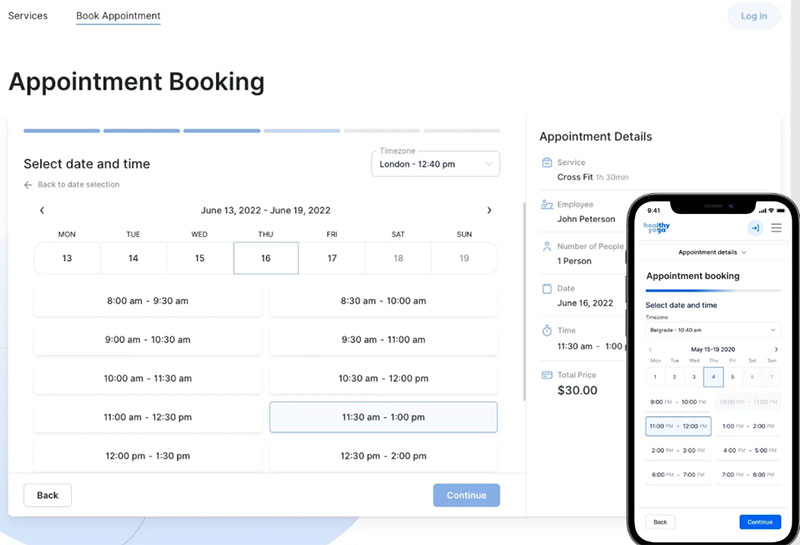 trafft sheduling software calendar overview