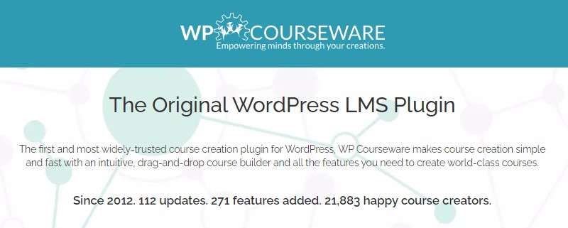 wpcourseware landing page screenshot