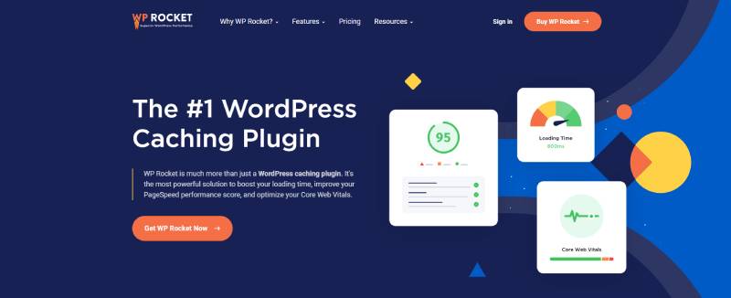 wp rocket homepage screenshot 