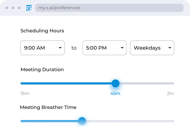 x.ai scheduler