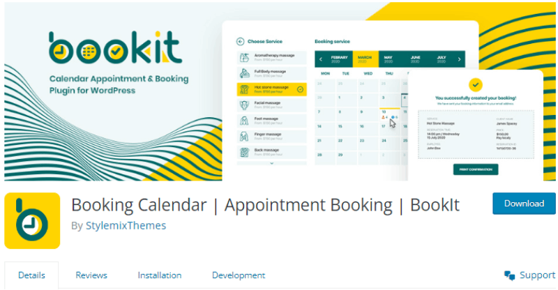 bookit wordpress landing screenshot