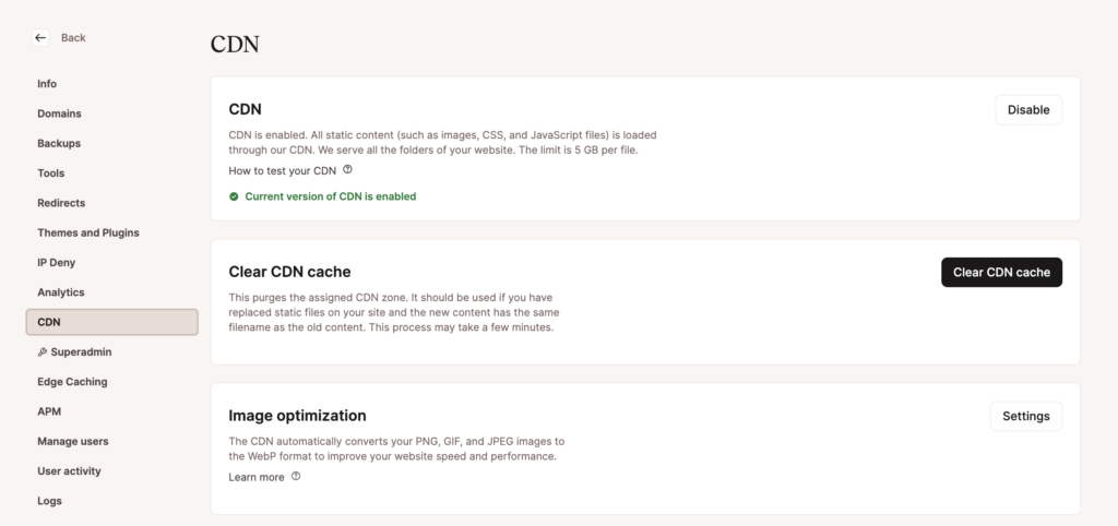 cdn dashboard overview