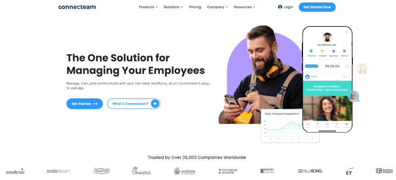 connectteam homepage screenshot 