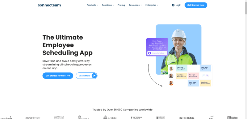 connecteam homepage screenshot