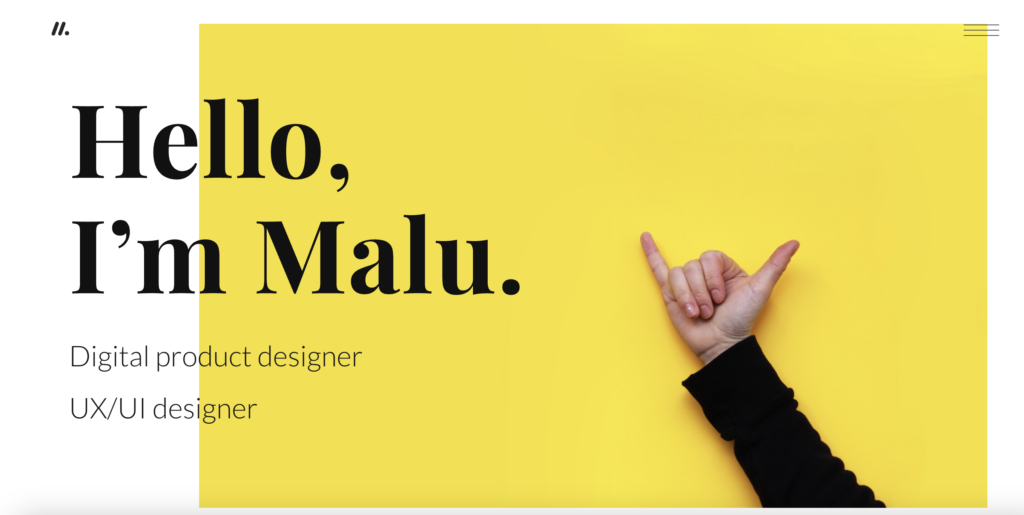 malu homepage sceenshot