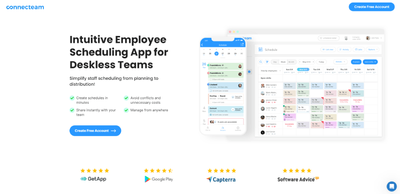 connecteam homepage screenshot