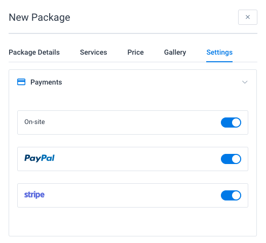 Packages Settings Amelia WordPress Booking Plugin