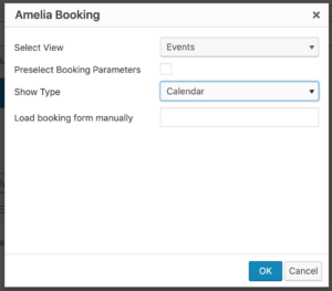 Event Calendar Shortcode Amelia WordPress Booking Plugin