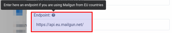 Mailgun EU endpoint