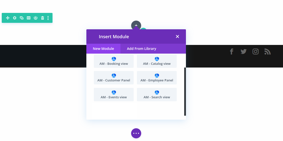 Divi-visual-module-selection