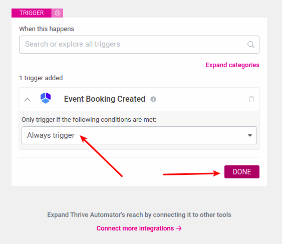 Choose Automation conditions