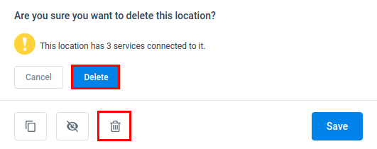 Amelia WordPress - Delete Location