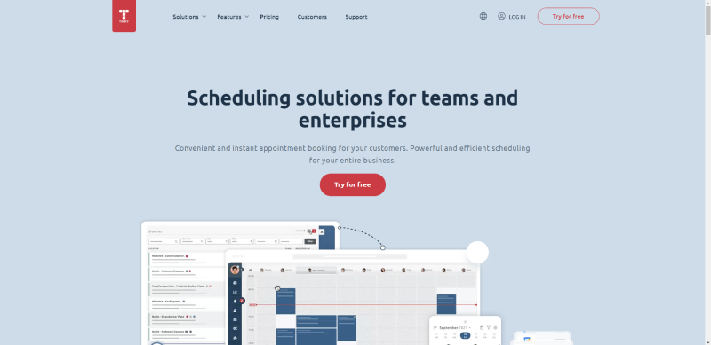 timify homepage screenshot