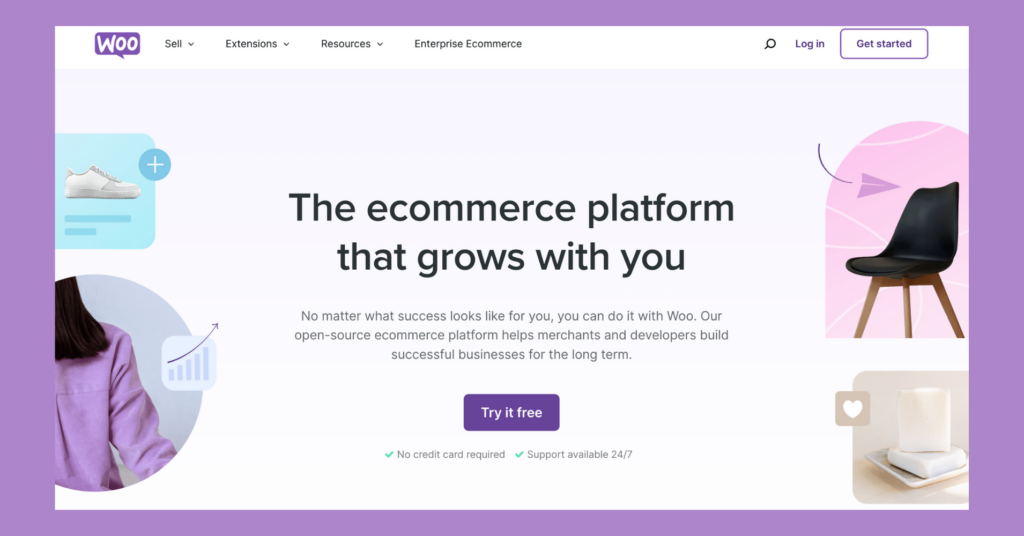 woocommerce homepage screenshot